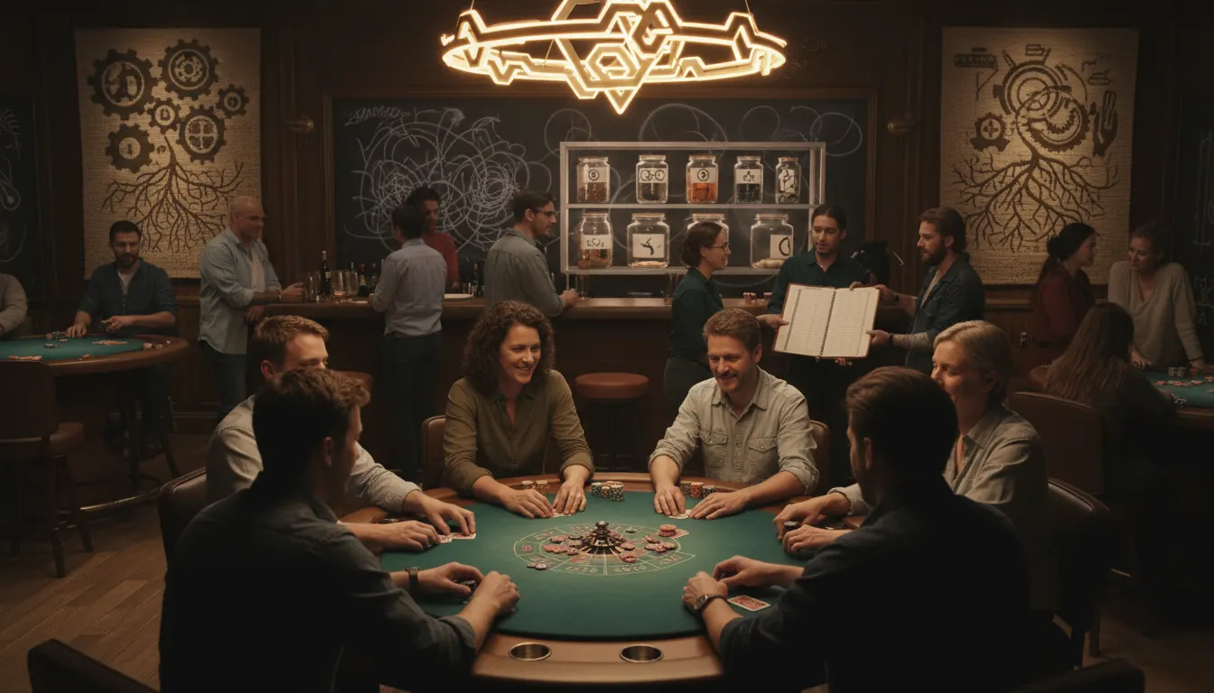 Abstract representation of collective decision-making and shared responsibility